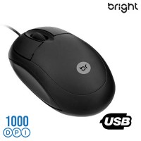 Mouse com Fio USB Óptico Standard 1000Dpi Bright 0106 - Preto